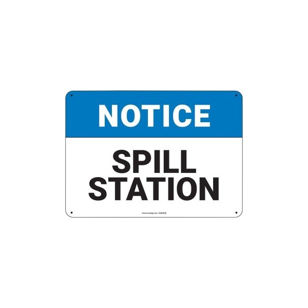 Pig PIG Notice Spill Station Sign 14" x 10" Plastic 14" L x 10" H SGN2028-10X14-PLS - main